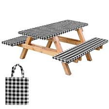 Rnoony Vinyl Fitted Picnic Table Cover