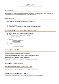 011 High School Student Resume Template For College Ideas