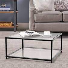 End Table With Black Metal Frame