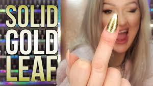solid gold nail design