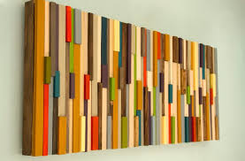 Modern Large Wall Art Reclaimed Wood
