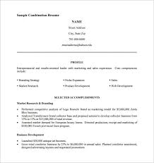 Combination Resume Template 6 Free Samples Examples Format