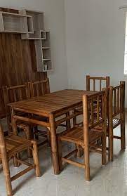 bamboo dining table set for hotel