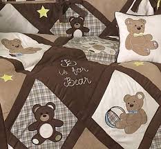 Chocolate Teddy Bear Baby Boys Bedding