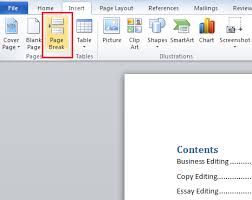 create table of contents in word 2010