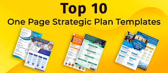 One Page Strategic Plan Templates