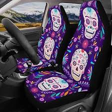 Mexican Skull Car Seat Cover Car Mat