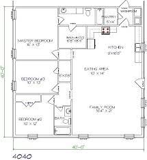 40x40 Floor Plans Metal House Plans