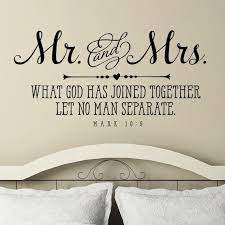 Mr And Mrs Wall Decal What God Has