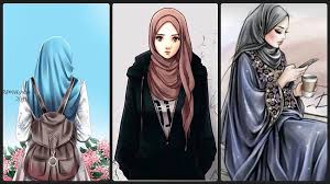 dp cartoon hijab s hd wallpaper