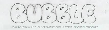 how to draw bubble letters