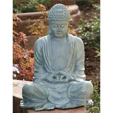 Sitting Buddha Metal Garden Statue