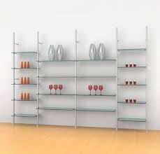 Poles Retail Shelving Display Unit For
