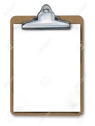 Clipboard With Blank Paper Isolated Representing A Medical Or