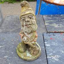 Vintage Concrete Garden Gnome Tramps