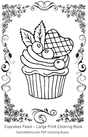 Free, and download it for your computer. Large Print Cupcakes Coloring Pages Coloring Books Cupcake Coloring Pages Coloring Pages