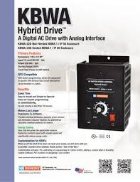 kbwa hybrid drive nema 1 ip 20 ip