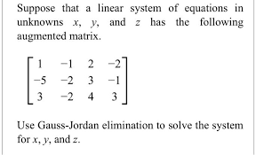 Suppose That Linear System Of Equations