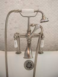 Turn on the water at the faucet and check for leaks. Bathtub Faucet With Handheld Shower Head Hgtv