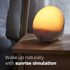Amazon Com Philips Smartsleep Wake Up Light Colored Sunrise And Sunset Simulation 5 Natural Sounds Fm Radio Reading Lamp Tap Snooze Hf3520 60 Health Personal Care