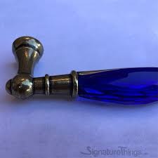 Blue Glass Crystal Cabinet Pull
