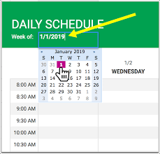 schedule in google spreadsheets