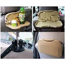 Brown Plastic Car Back Seat Tray For