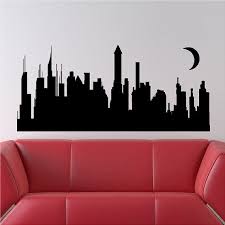 City Skyline Wall Decal Removable