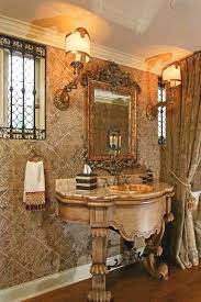 You can also introduce old world design into specific areas of your home, such as the bathroom. Old World Powder Room Tuscan Bathroom Tuscan Decorating Tuscan Design
