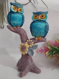 Decorative Blue Owl Tree
