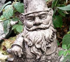 Tall Gnome Garden Ornamnent Cast Stone
