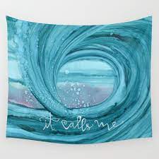It Calls Me Wave Wall Tapestry By