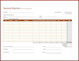 Monthly Business Expense Report And Sheet Template For Non Travel