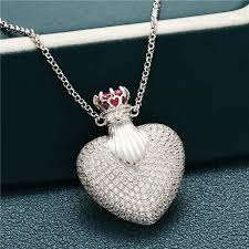 heart perfume bottle pendant necklace