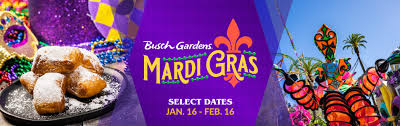 mardi gras event at busch gardens