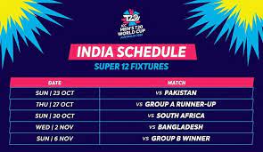 World Cup 2022 Schedule India gambar png