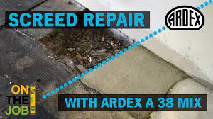 repair a hole in sand and cement screed