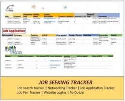 Job Search Tracker Networking Tracker Job Application