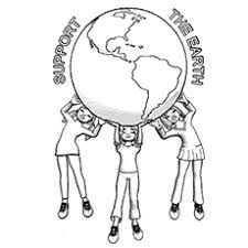 Happy multicultural children around the globe. Top 15 Free Printable Earth Coloring Pages Online
