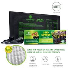 Growerology Waterproof Seedling Heat Mat For Seed Germination Hydroponics And Plant Propagation Met Certified Plant Heating Pad For Indoor And