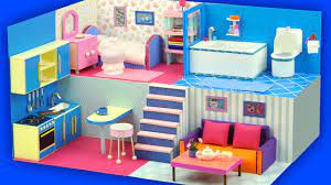 diy miniature cardboard dollhouse and