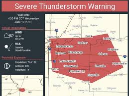 A severe thunderstorm warning is issued when severe thunderstorms are occurring or imminent in the warning area. Kansas City Weather Severe Thunderstorm Warning In Missouri The Kansas City Star