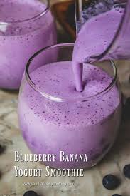 blueberry banana yogurt smoothie