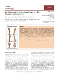 Pdf An Interactive 3d Acupressure Model For Self Treatment