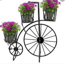 decorative iron metal bicycle planter