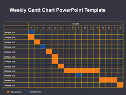 Weekly Gantt Chart Powerpoint Template Gantt Chart