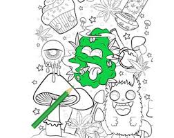 Get that red crayon ready! Stoner Coloring Page Etsy
