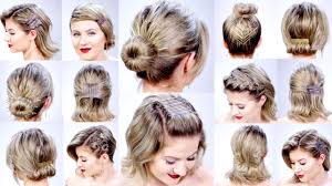 Shaved hairstyles with side long bangs /via. 11 Super Easy Hairstyles With Bobby Pins For Short Hair Milabu Youtube