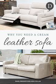 Cream Leather Sofa Living Room