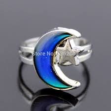 Us 1 32 5 Off Aliexpress Com Buy Fashion Girl Womens Moon Star Mood Rings Color Changing Emotion Temperature Rings Changeable Adjustable Finger